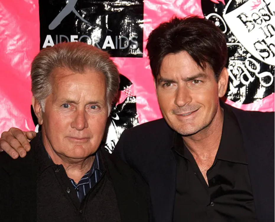 An image of Martin Sheen and his youngest son, Charlie Sheen